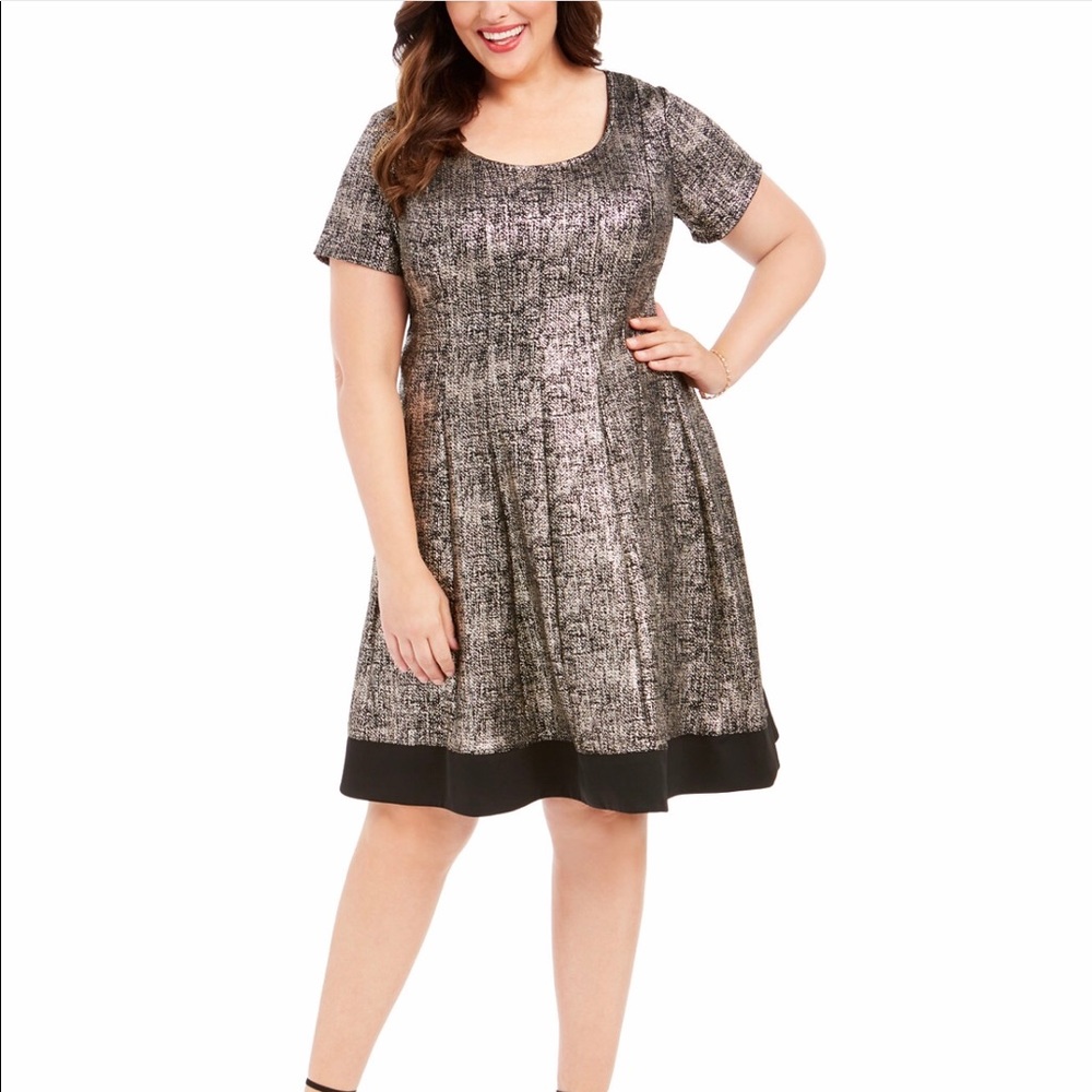 Robbie bee plus size dress size 1 x black and gold